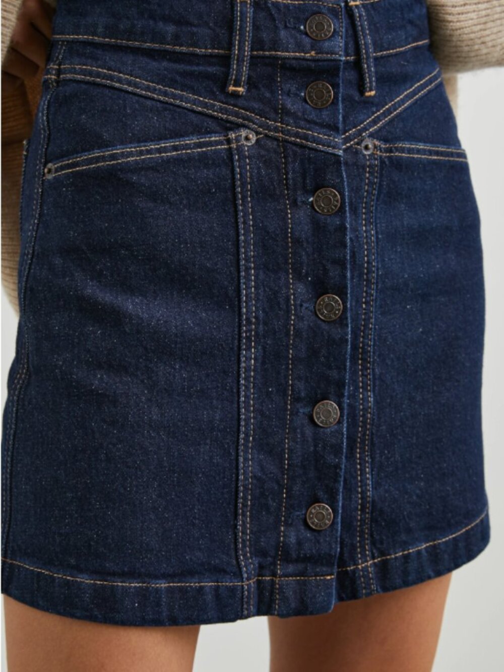 Rails High Waisted Mini Skirt Denim 31 Midnight Blue NWT - Picture 3 of 12